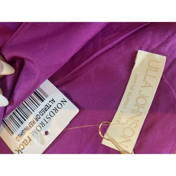 NEW ULLA JOHNSON Solana One Shoulder Wide leg Jumpsuit Color Orchid Size 4 - Picture 15 of 15